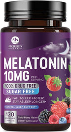 Nature's Peak Melatonin 10mg - Fast Dissolve Sleep Support Melatonin