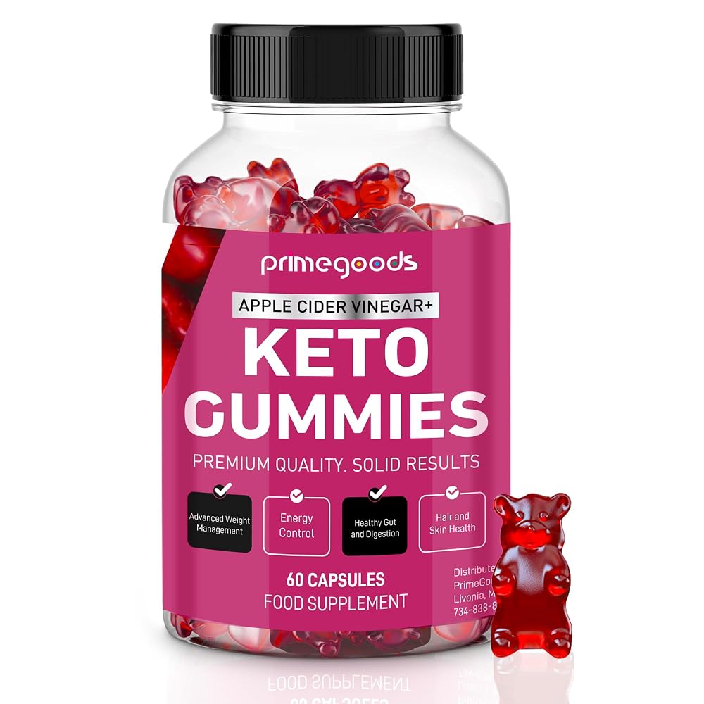 PrimeGoods Keto ACV Gummies Advanced Weight Loss Formula - 60 Count