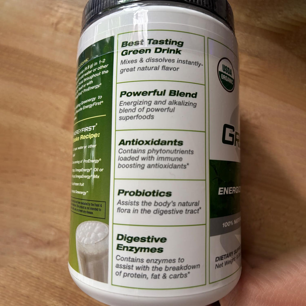 EnergyFirst Greenergy Organic Superfood Powder - 30 Servings - image 6