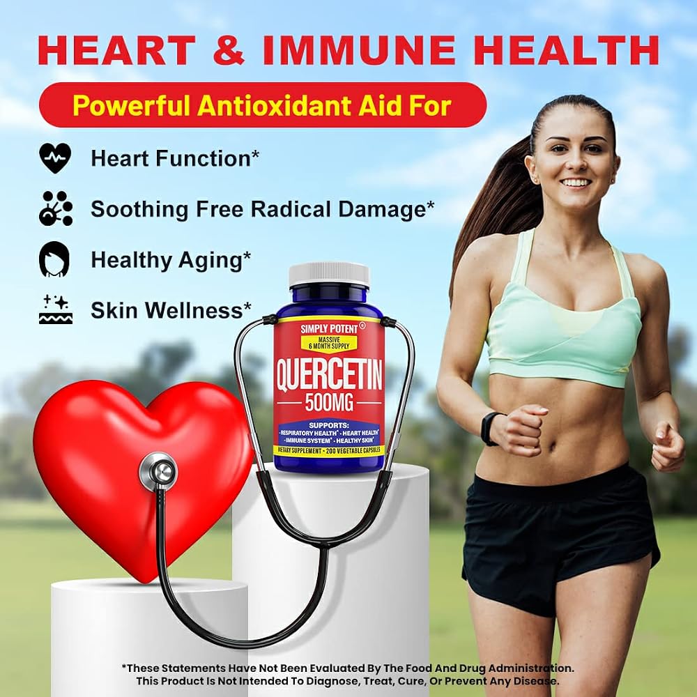 Simply Potent Quercetin 500mg Antioxidant - 200 Capsules - image 5