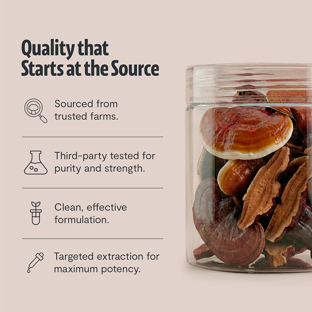 FreshCap Reishi Mushroom Powder Organic Extract - 60 Servings - image 6