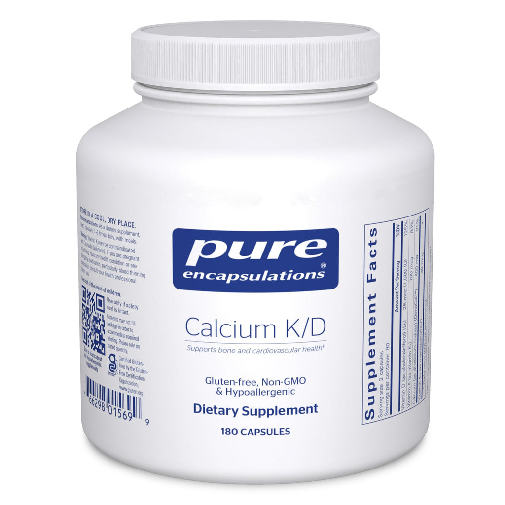 Pure Encapsulations Calcium K/D Bone Health - 180 Capsules