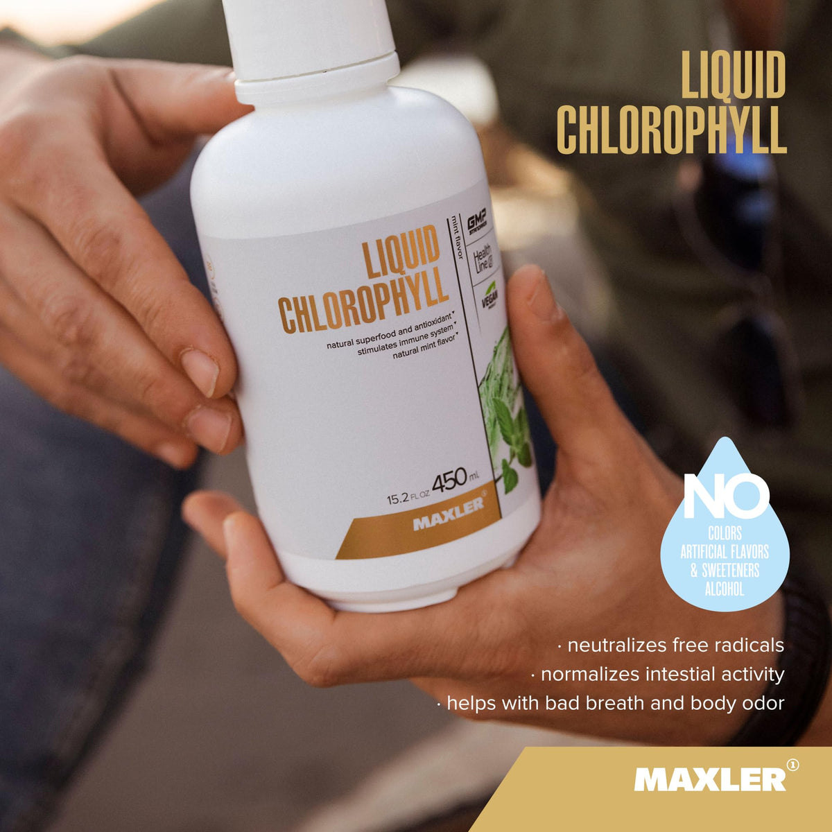 Maxler Chlorophyll Liquid - Vegan Liquid Chlorophyll - 15.2 fl oz