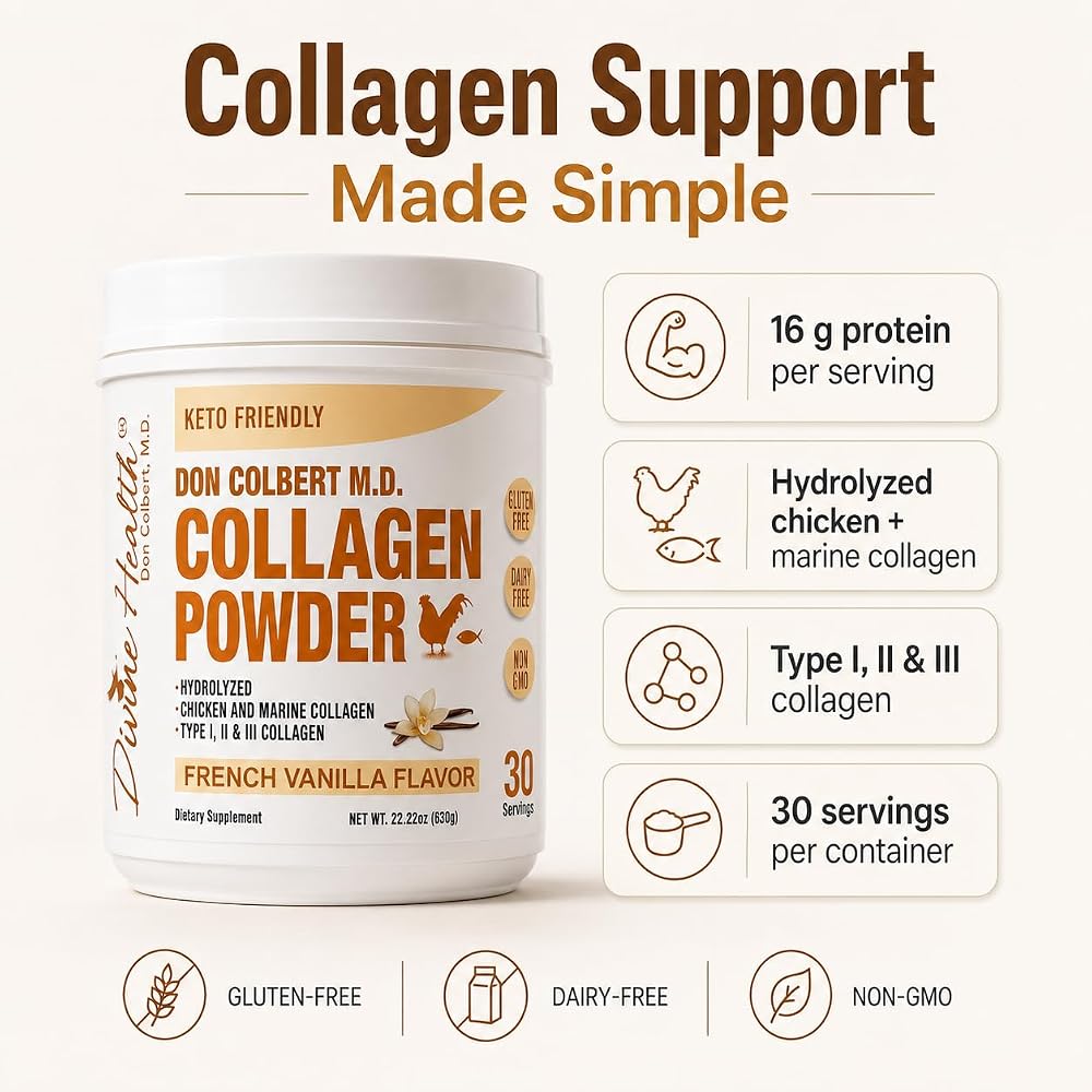 Divine Health Hydrolyzed Collagen Powder Vanilla - 630g - image 2