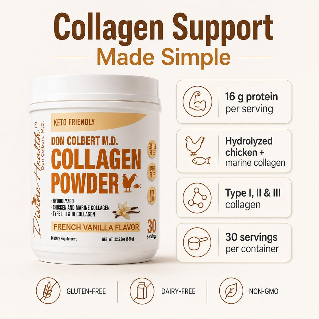 Divine Health Hydrolyzed Collagen Powder Vanilla - 630g - image 2