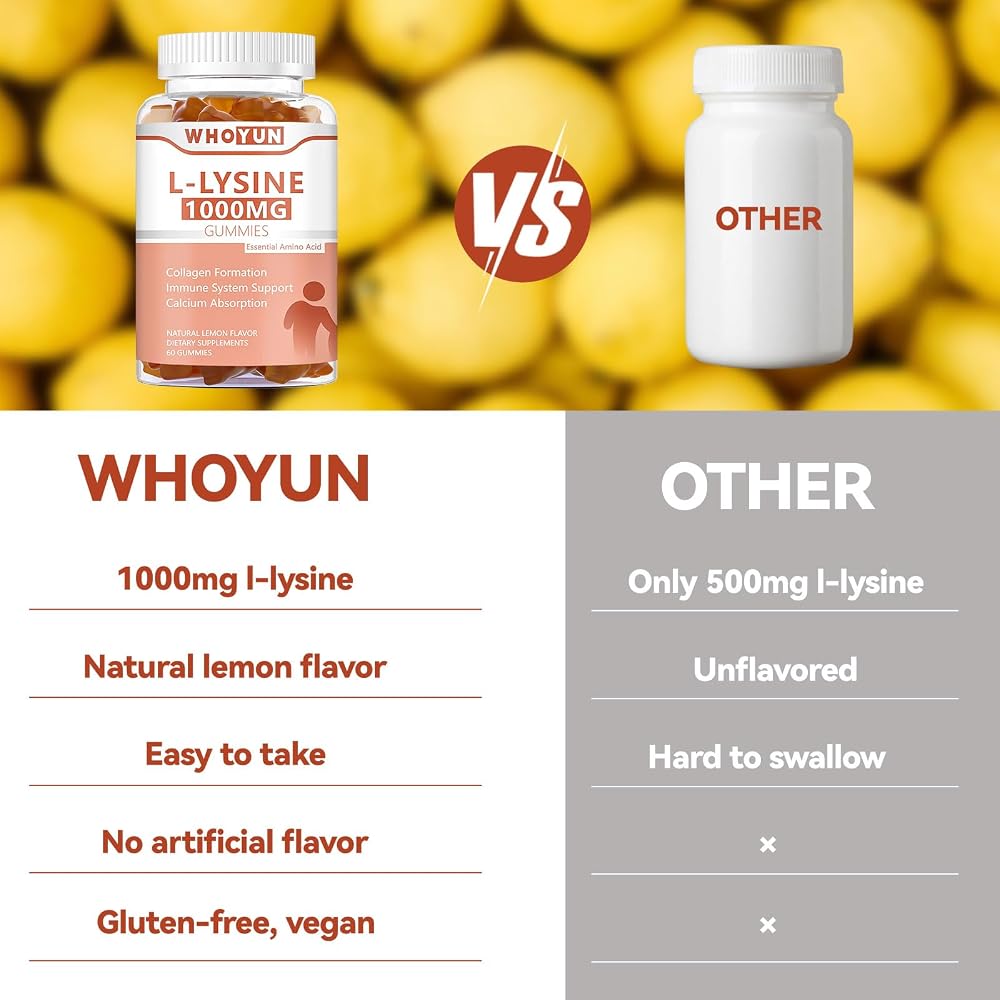 Whoyun L-Lysine 1000mg Gummies