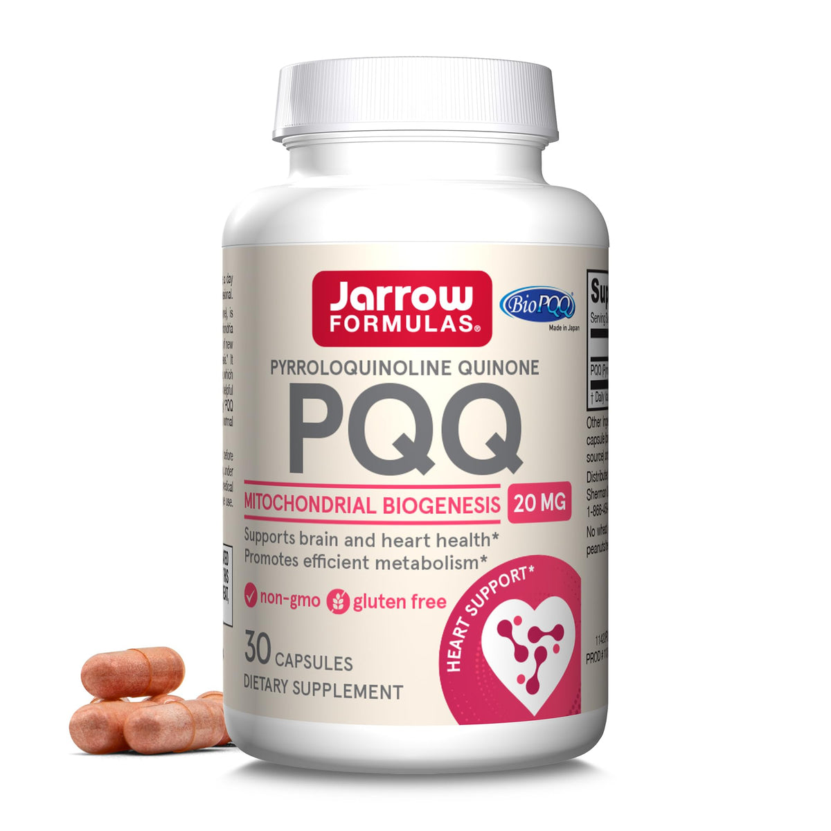 Jarrow Formulas PQQ 20 mg Mitochondrial Support - 30 Capsules