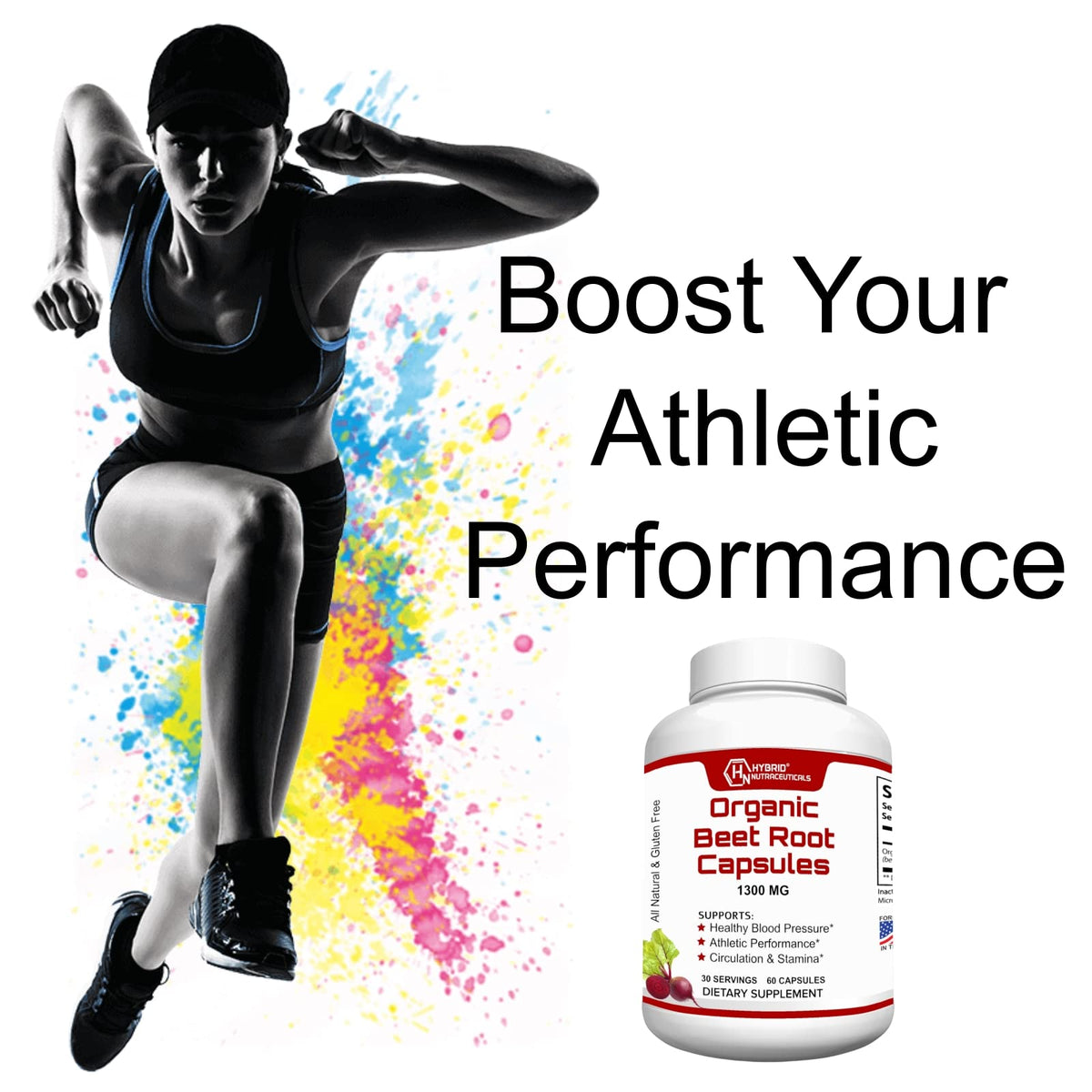 Hybrid Nutraceuticals Organic Beet Root 1300mg - 60 Capsules - image 2