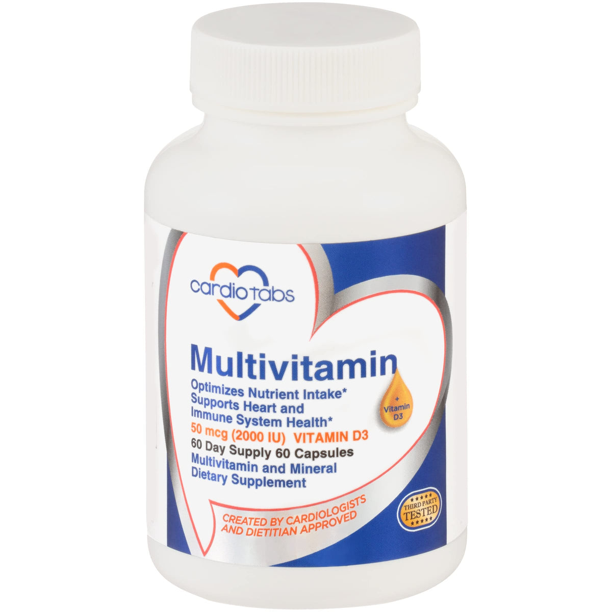 CardioTabs Multivitamin Heart and Immunity Support - 60 Capsules