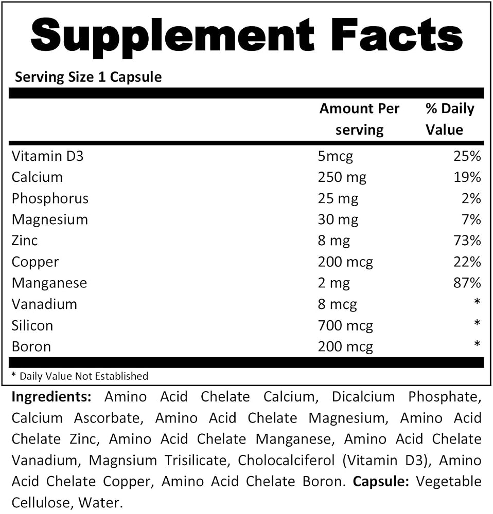 Osteoform Amino Acid Chelate Calcium Capsules - 120 Capsules - image 2