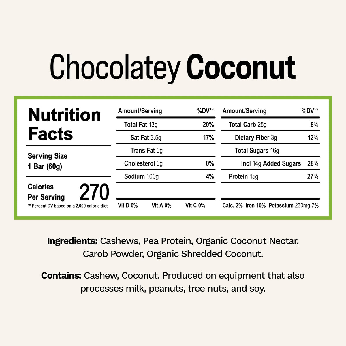 Rise Pea Protein Bar Chocolatey Coconut - 12 Count - image 2