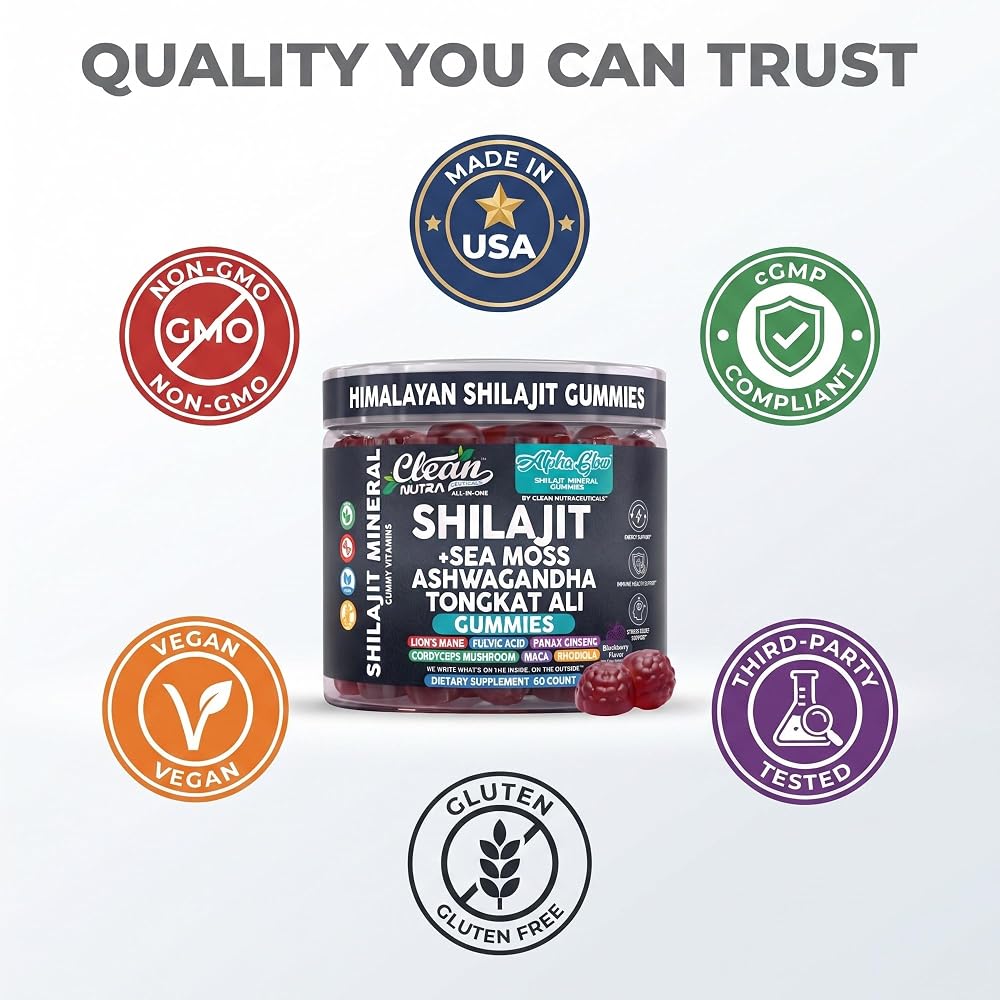 Clean Nutraceuticals Alpha Glow Shilajit Gummies - 60 Count - image 8
