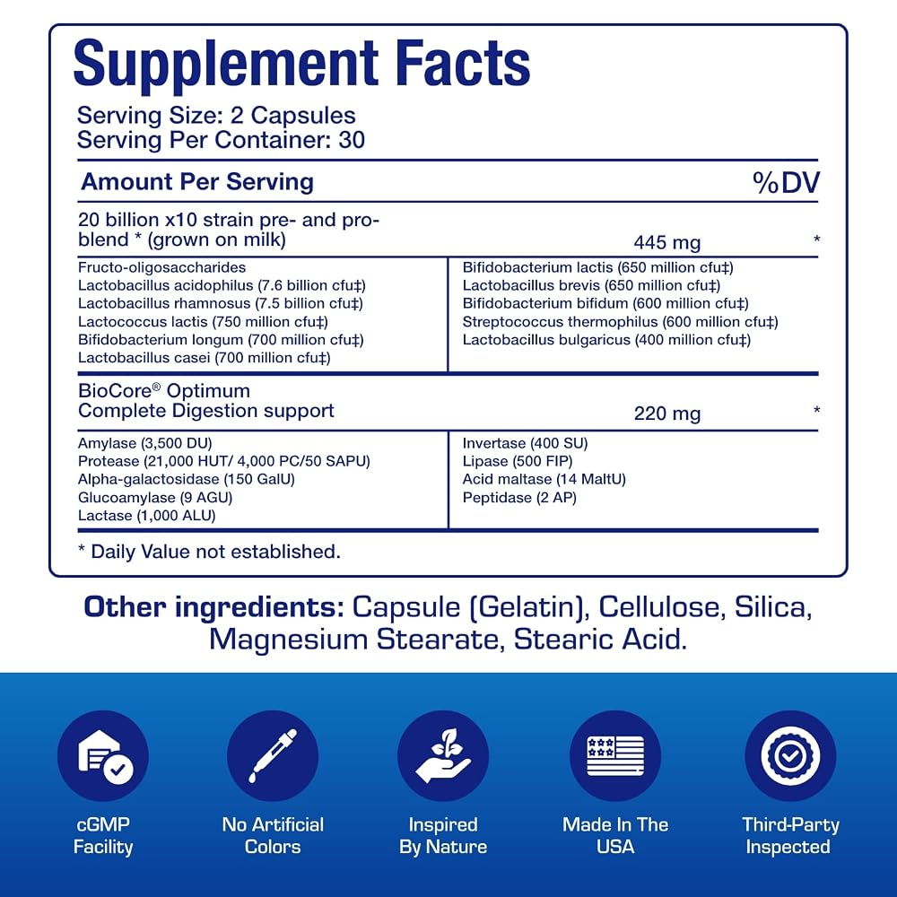 Anabolic Laboratories Digestive Enzymes with Probiotics - 60 Capsules - image 4