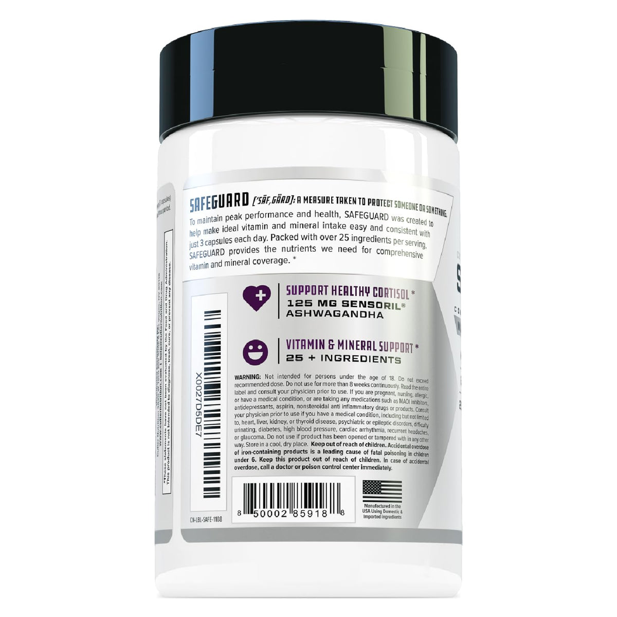 Cutler Nutrition Safeguard Adult Multivitamin with Ashwagandha - 90 Tablets - image 2