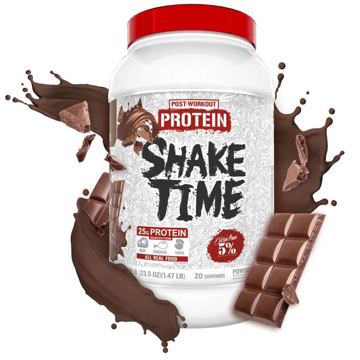5% Nutrition Shake Time Animal Based Protein Powder