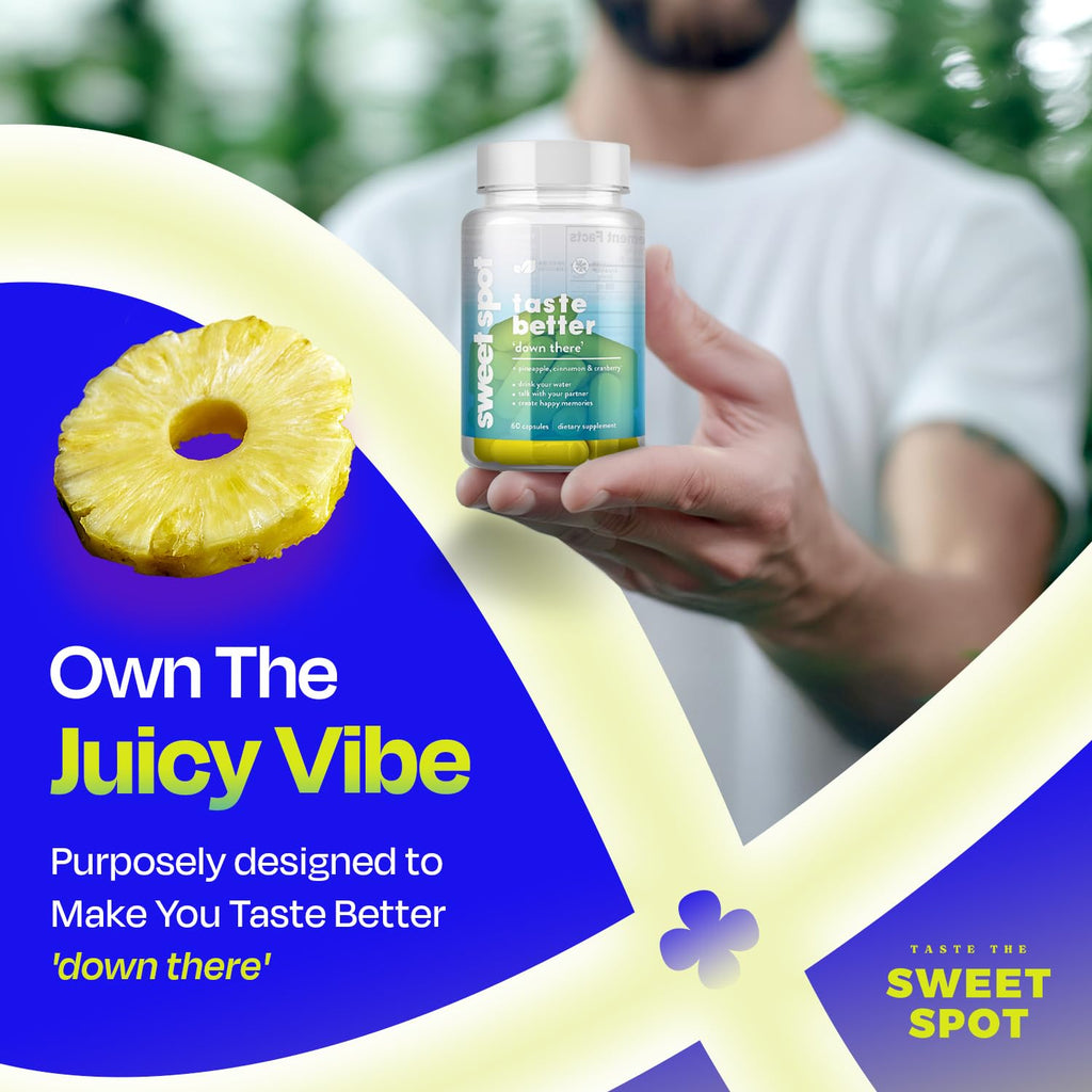 TASTE THE SWEET SPOT Pineapple Probiotics for Men - 60 Capsules - image 5