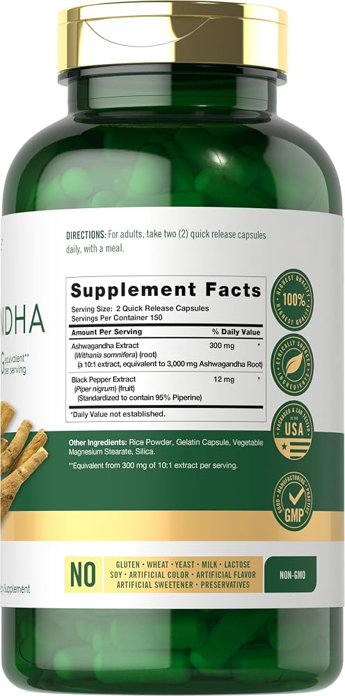 Carlyle Ashwagandha Supplement - 300 Capsules - image 2