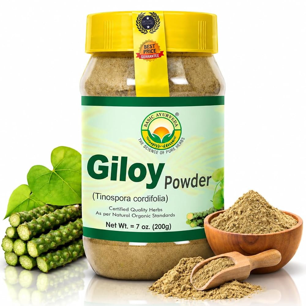 BASIC AYURVEDA Giloy Powder for Immunity & Energy - 200g