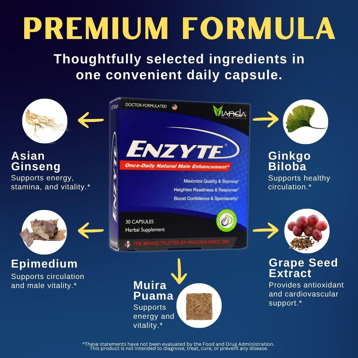 Enzyte Natural Male Vitality Support - 90 Capsules - image 4