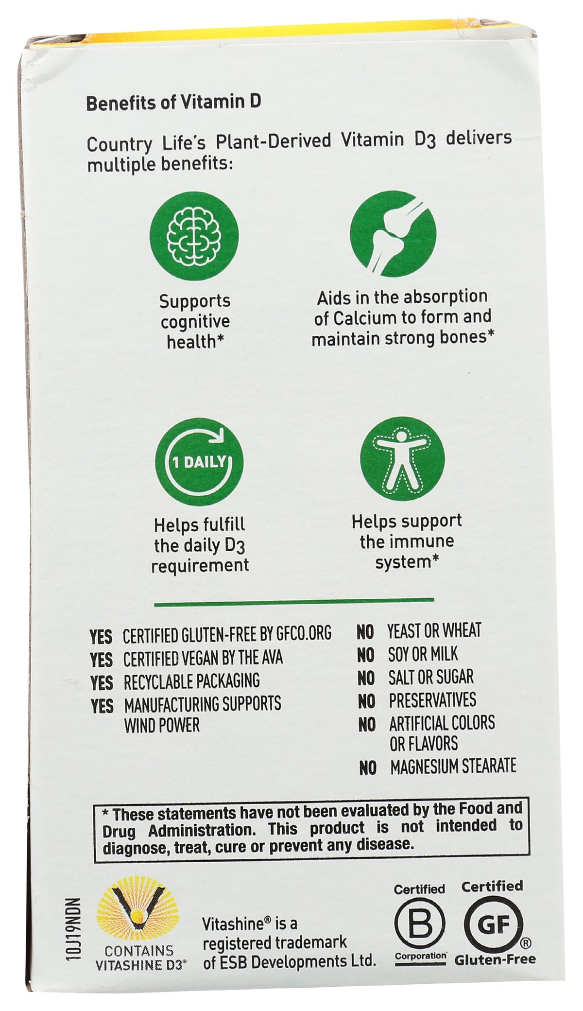 Country Life Vitamin D3 5000 IU Vegan - 60 Softgels - image 2
