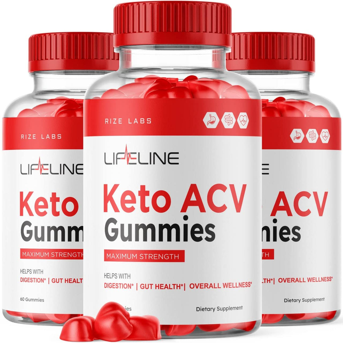 rize labs Lifeline Keto + ACV Gummies - 180 Gummies