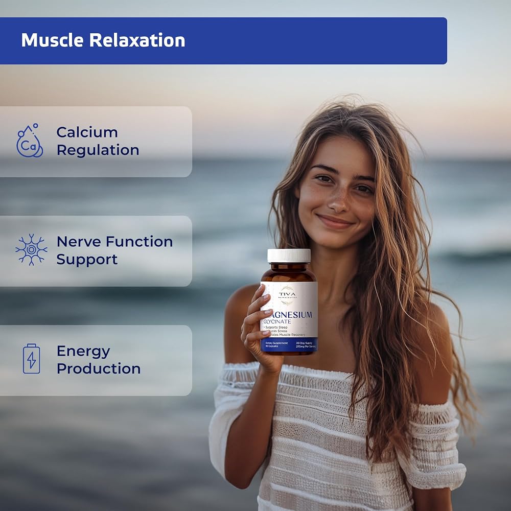 TIVA Nutraceutics Magnesium Glycinate for Sleep - 90 Capsules - image 4