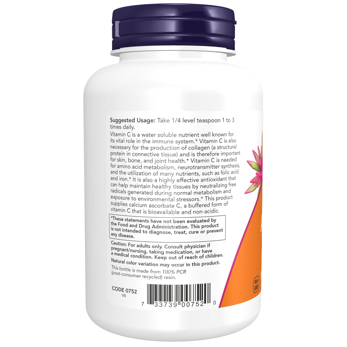 NOW Calcium Ascorbate Powder Antioxidant Protection - 8 oz - image 3