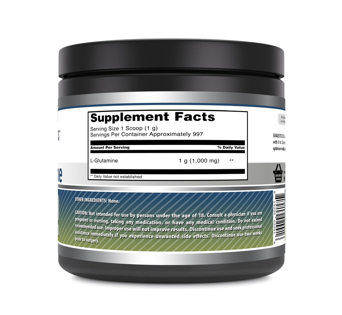 Amazing Nutrition L-Glutamine Powder Amino Acid - 2.2 Lb - image 2