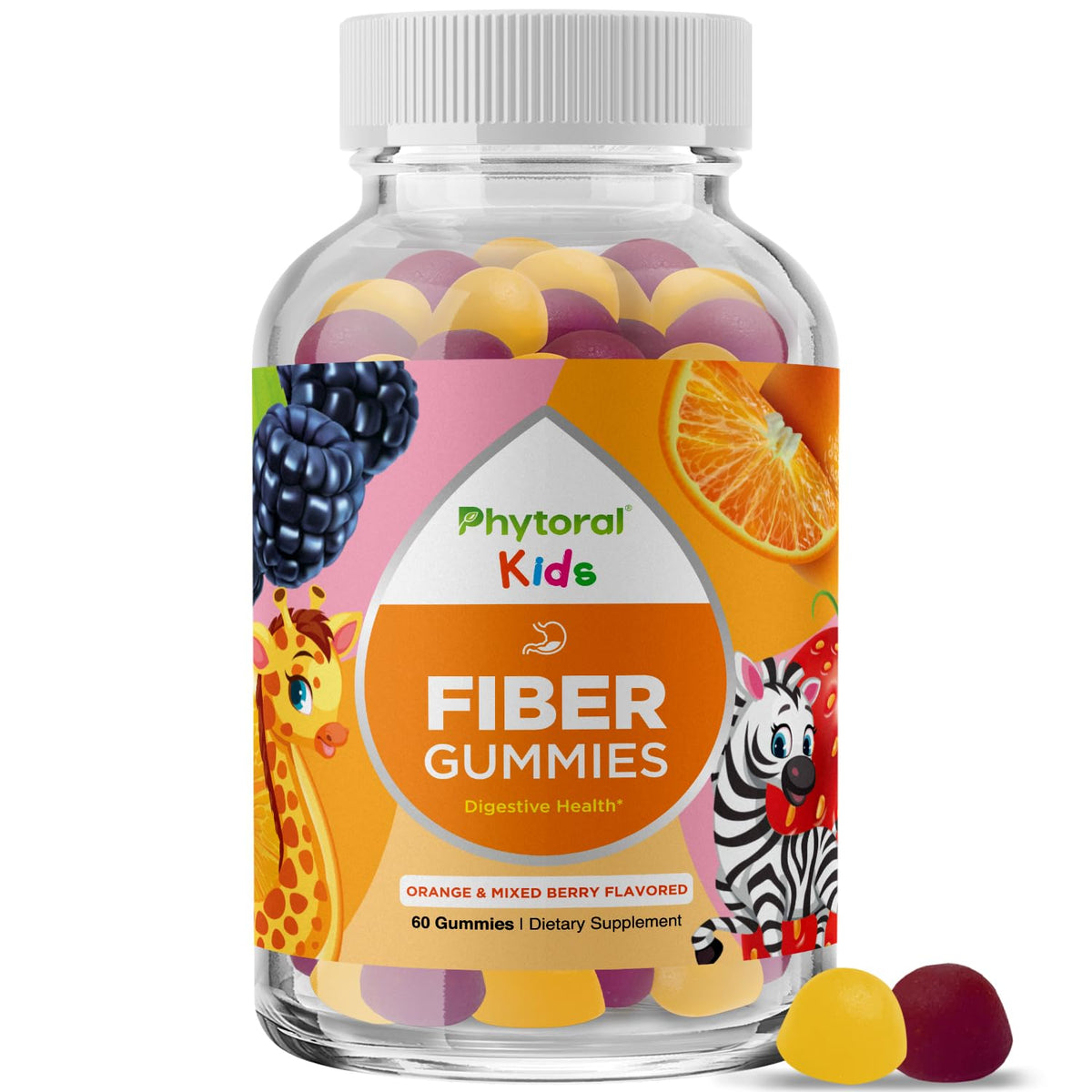 Phytoral High Prebiotic Fiber Gummies for Kids - 60 Gummies