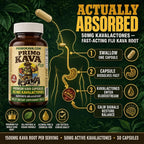 PRIMO KAVA Kava Capsules 50mg Calm and Relaxation - 30 Count - image 3