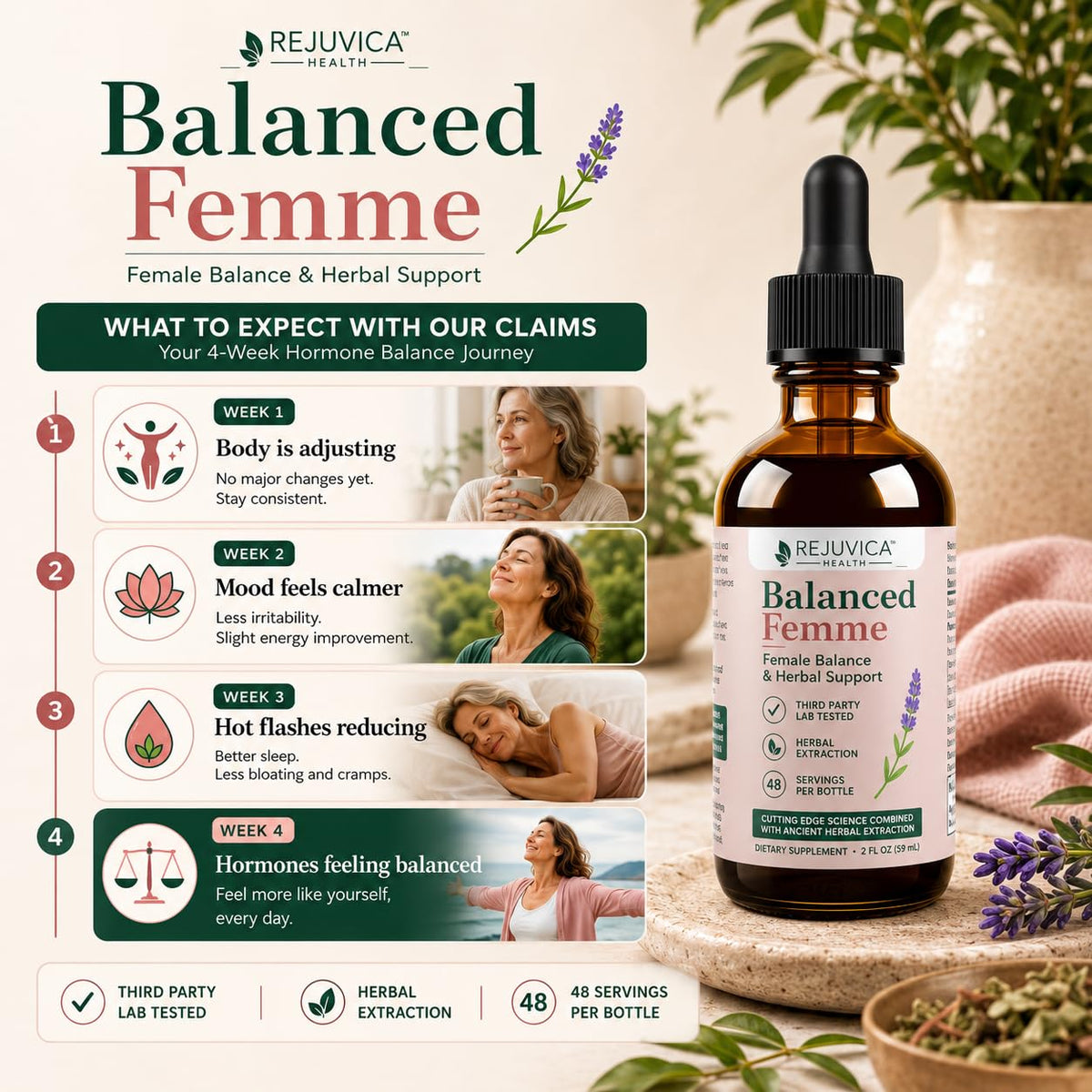 Rejuvica Health Balanced Femme Female Support Liquid - 2 Fl Oz - image 5