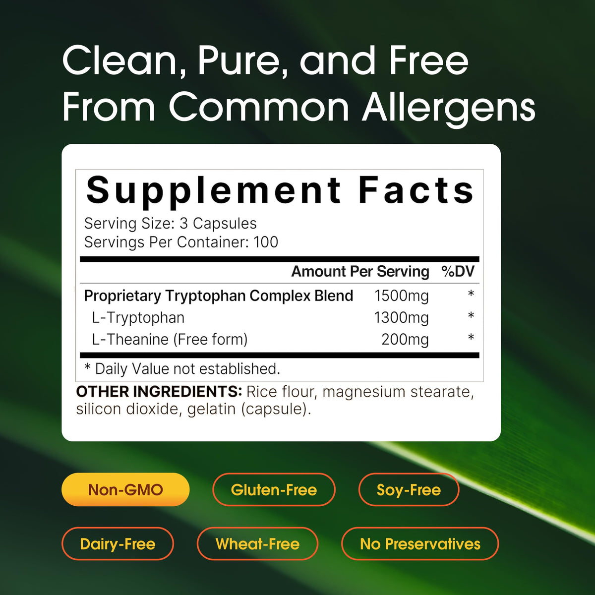 NatureBell L-Tryptophan Complex Calming Support - 300 Capsules - image 3