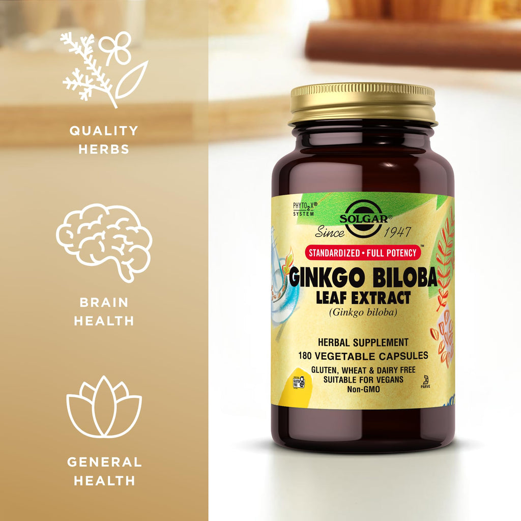 Solgar Ginkgo Biloba Leaf Extract - 180 Vegetable Capsules - image 4