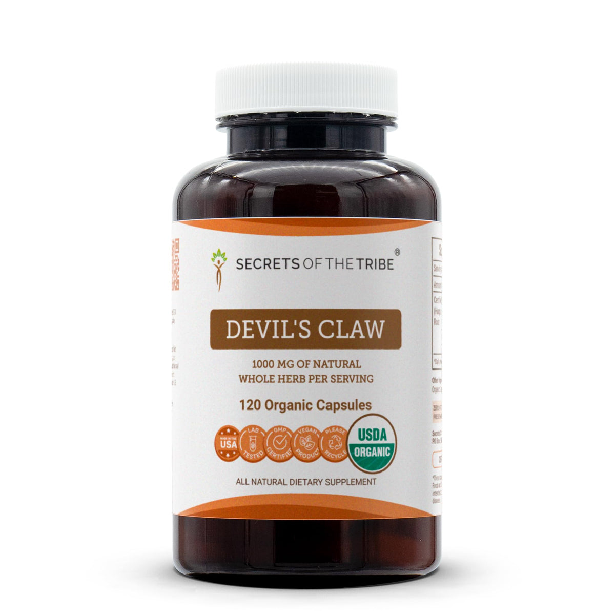 Secrets of the Tribe Devil's Claw USDA Organic Capsules
