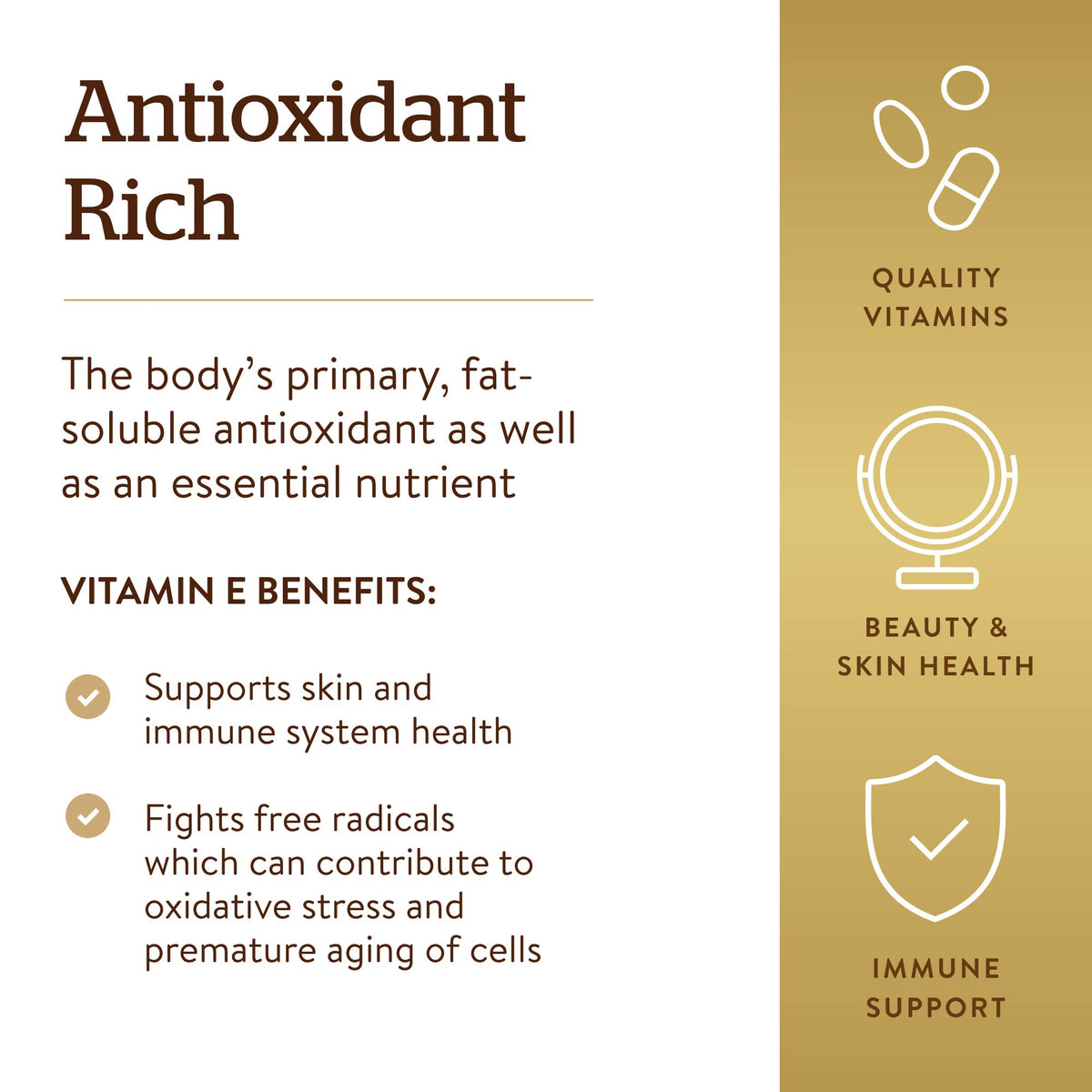 Solgar Vitamin E 200 IU Alpha Antioxidant - 100 Softgels - image 4