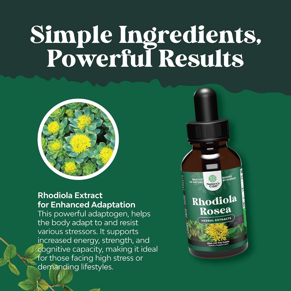 Natures Craft Rhodiola Rosea Herbal Liquid Drops - 60 ml - image 5