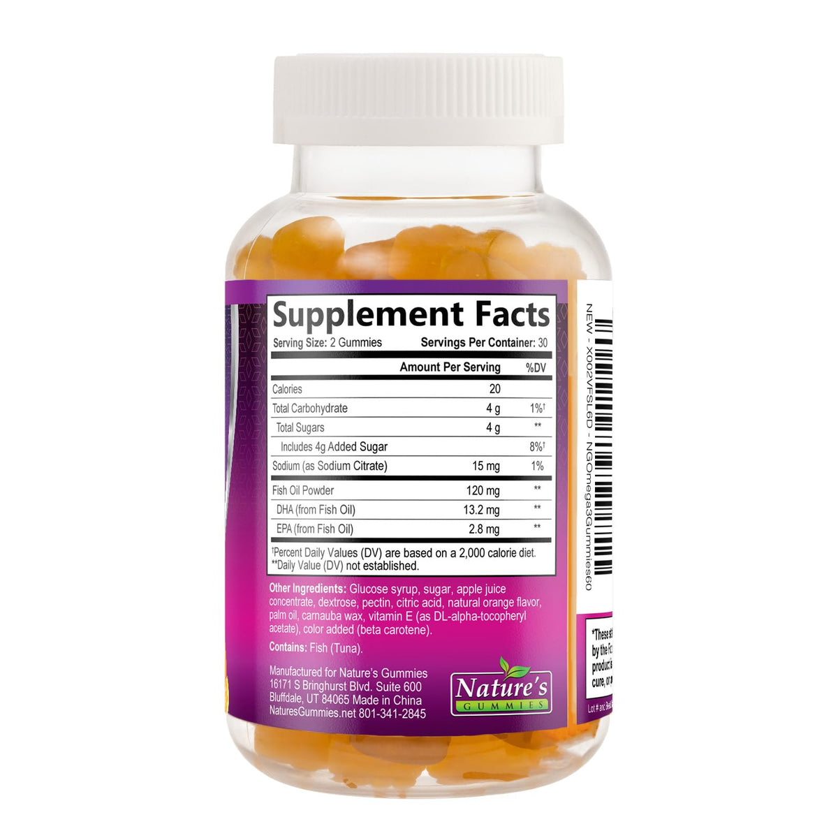 Nature's Nutrition Omega 3 Fish Oil Gummies - Extra Strength Omega-3