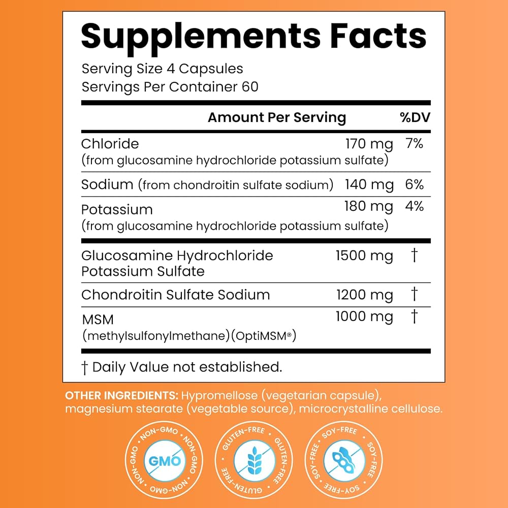 Doctor's BEST Glucosamine Chondroitin MSM - Joint Health Support - image 3