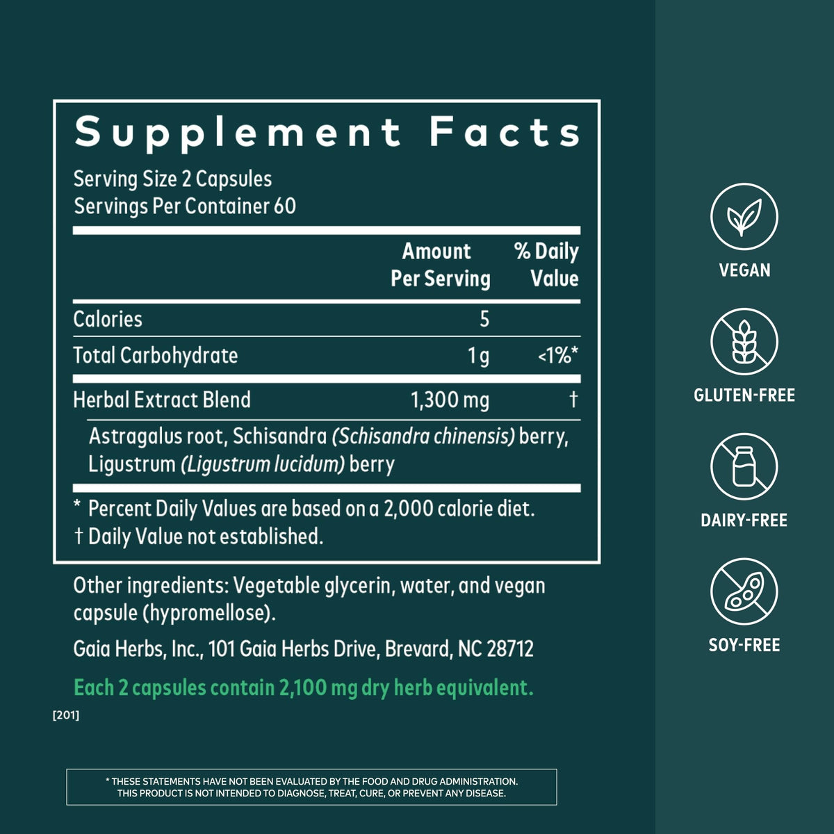 Gaia Herbs Astragalus Supreme Immune Support - 120 Capsules - image 2