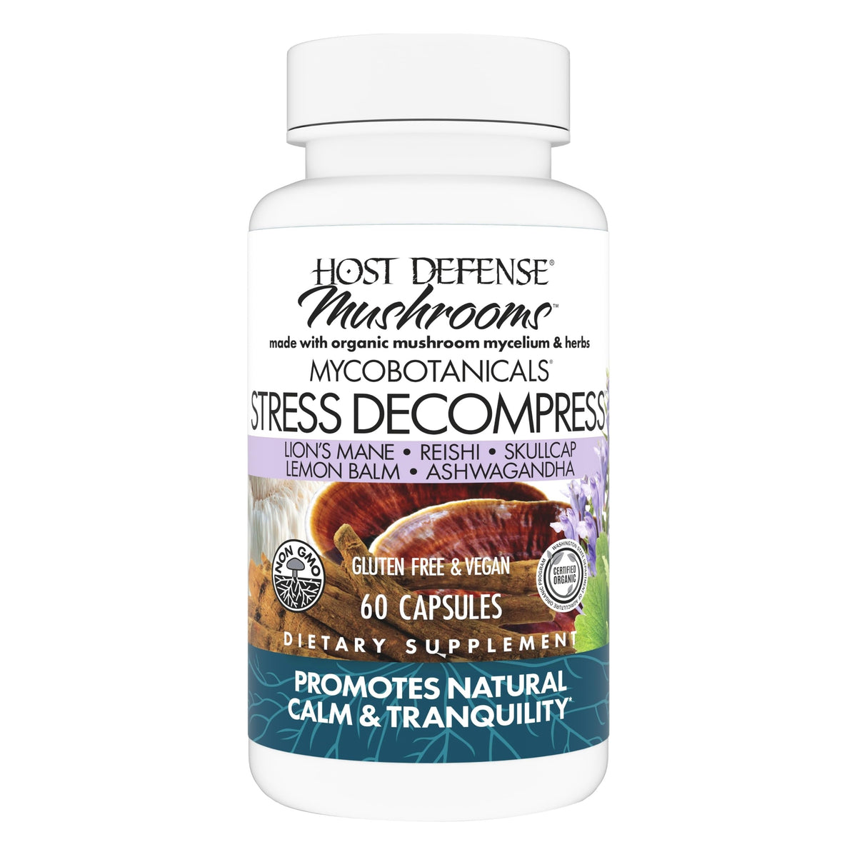 Host Defense MycoBotanicals Stress Decompress - 60 Capsules