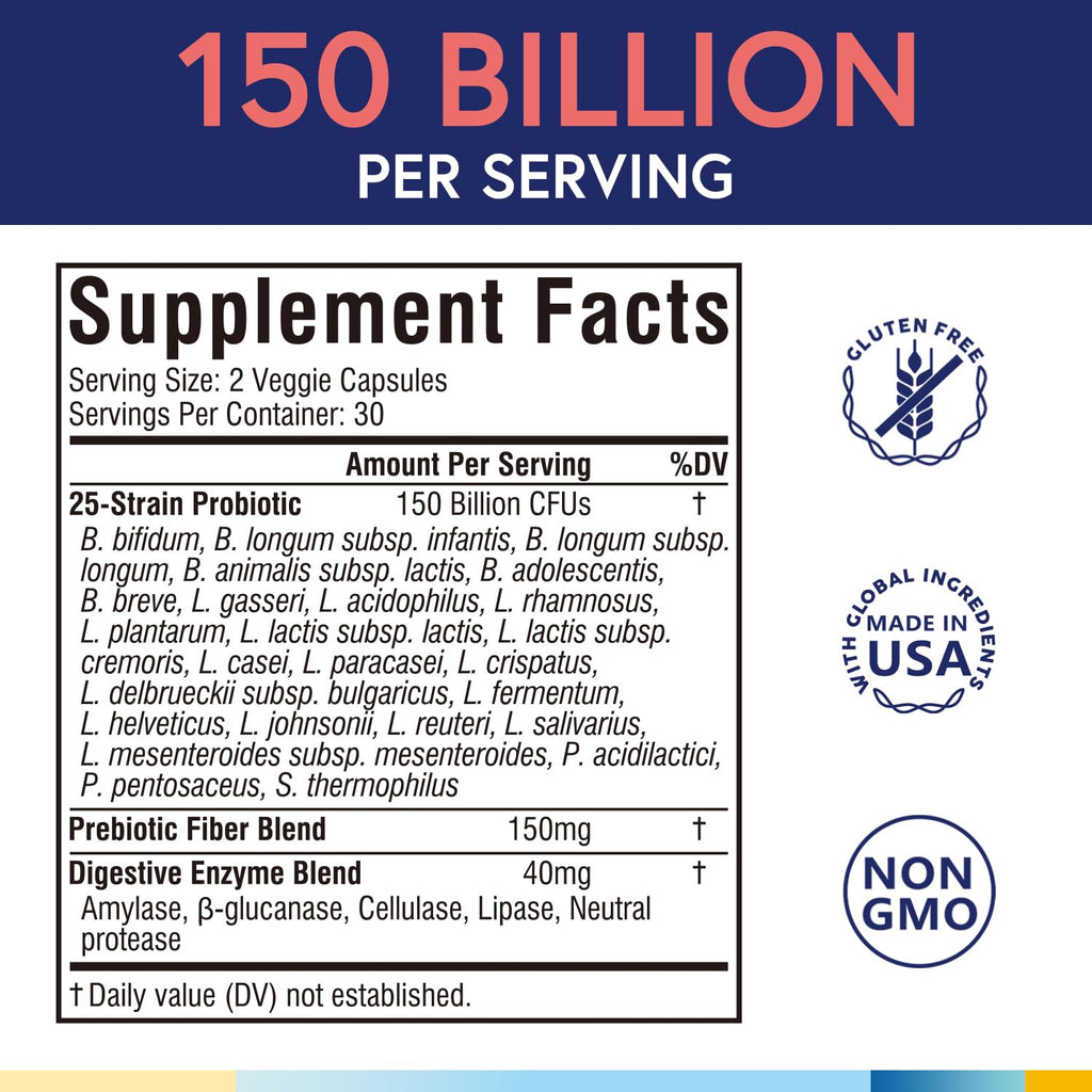 Terranics Daily Probiotics 150 Billion 25 Strains - 60 Vegetarian Capsules - image 2