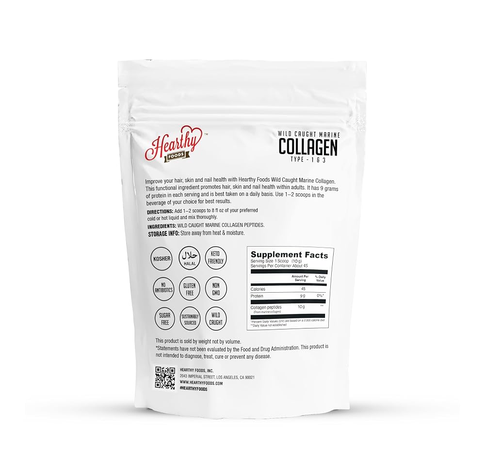 HEARTHY FOODS Marine Collagen Powder - 45 Servings - image 2