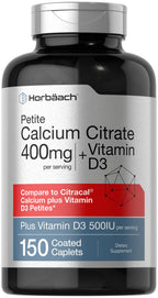 Horbäach Calcium Citrate 400mg with Vitamin D3 - 150 Caplets