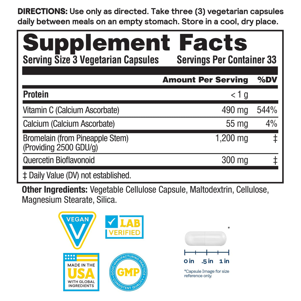 Nature's Life Bromelain Sinus Ease 1200mg - 100 Capsules - image 2