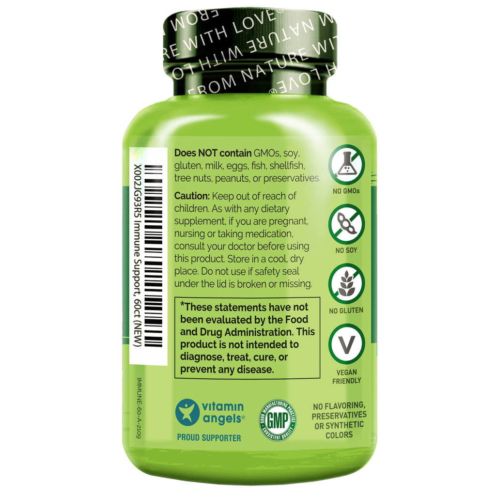 NATURELO Immune Support Supplement Elderberry Vitamin C - 120 Capsules - image 6