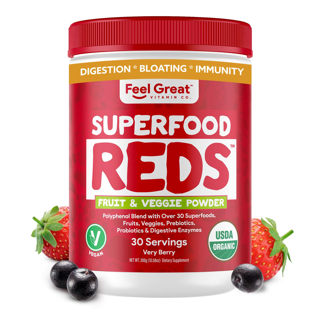 The Feel Great Vitamin Company Superfood Reds Powder - 10.58 oz
