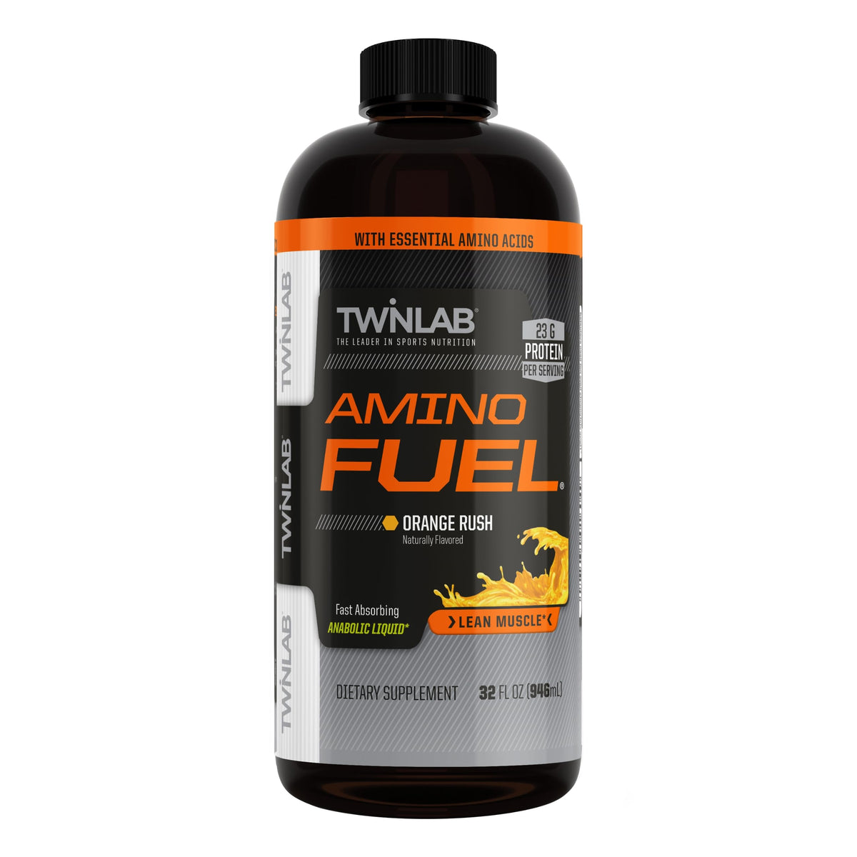 Twinlab Amino Fuel, Energy Drink and Supplement, 32 fl oz, Orange Rush