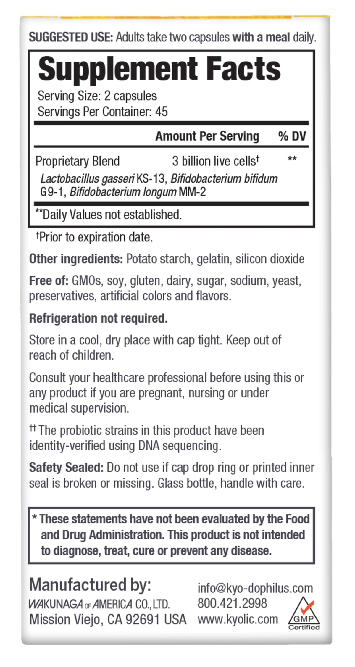 Kyolic Kyo-Dophilus Daily Probiotic - 90 Capsules - image 4
