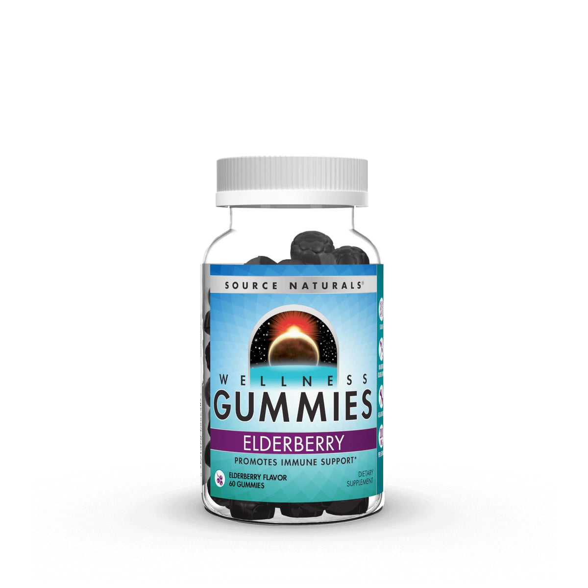 Source Naturals Wellness Elderberry Gummies 200 mg - 60 Gummies