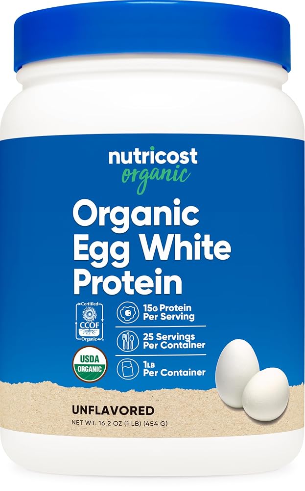 Nutricost Organic Egg White Protein Powder - 25 Servings